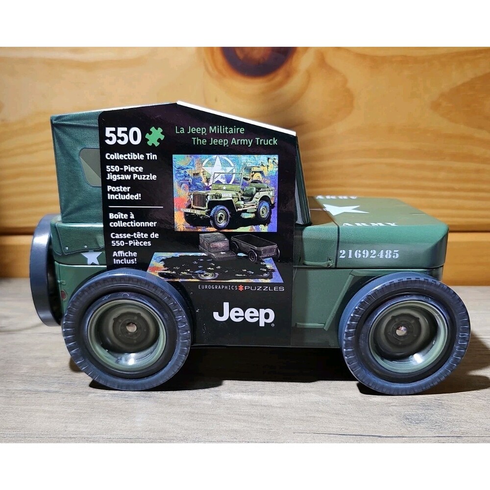 EuroGraphics 1941 Willys MB Jeep Army Truck 550pc Puzzle Tin Sealed - Picture 3 of 5